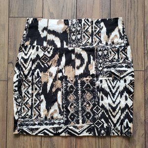 Ambiance Aztec Tribal Pattern Mini Skirt
